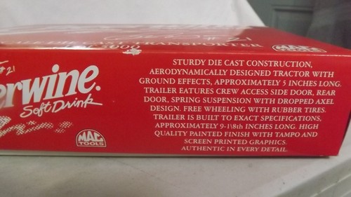 Cheerwine Soft Drink Mac Tools Transporter Semi Truck & Trailer 1/64 Scale - Picture 8 of 9