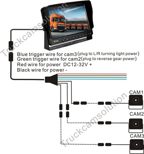 AHD 1080P REAR VIEW CAMERA REVERSE SYSTEM 9" TFT LCD MONITOR + IR BACKUP CAMERA - Picture 7 of 10