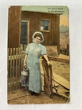 The Dairy Maid, In Old Kentucky Post Card
