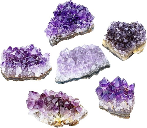 Racimo de cristal de cuarzo natural geoda de amatista espécimen de piedra áspera drusa curación - Imagen 2 de 9