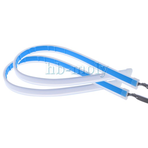 2Pcs 30cm Flexible Soft LED Tube Red/Amber DRL Strip Light Headlight Sequential - Picture 9 of 12