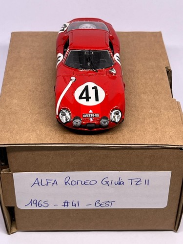 ALFA ROMEO GIULIA TZII #41 24H DU MANS 1965 BEST 9097 1/43 - Foto 11 di 11