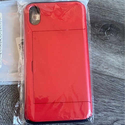 Unbranded iPhone XR Hard Case Cell Phone Case With Wallet Back-Red-New - Picture 2 of 3