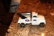 No. 18 White Wrecker Tow Truck Pressed Steel 1957 Tonka Vintage REPAINTED