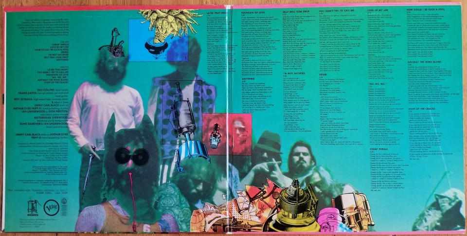 The Mothers Of Invention Cruising with Ruben & The Jets Vinyl LP Verve V6 5055-X Foto 4 de 4
