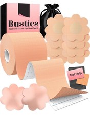 Busties Breast Tape Kit - Roll of 2"x16.5' Tape  Nipple Covers