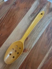 LOPOL HUTZLER YELLOW ORANGE SLOTTED STRAINING STIRRING  COOKING SPOON UTENSIL