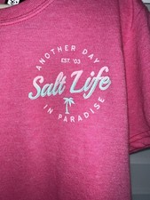 Salt Life T-shirt Another Day In Paradise Pink Child's M NWT
