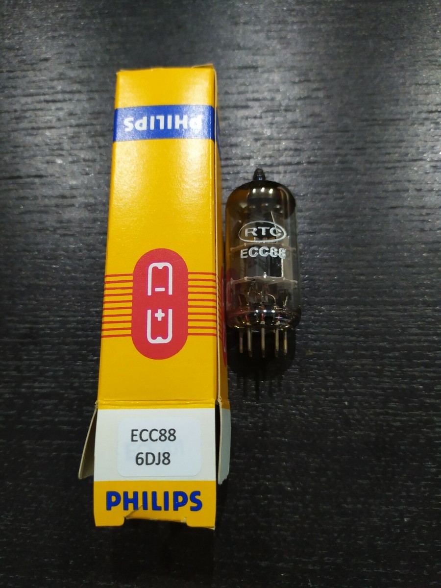 Coppia Valvole E188CC Philips Mini Watt DARIO – Pin Dorati, NOS, Matched Pair Tir34