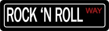 ROCK N ROLL WAY STREET SIGN ALL METAL Tin Sign 4 X 18 MILITARY