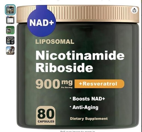 NAD+ Supplement for Anti-Aging Energy Focus Nicotinamide Riboside Resveratrol - Picture 6 of 9