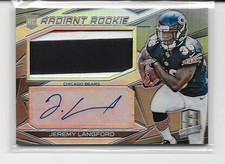 2015 15 PANINI SPECTRA JEREMY LANGFORD RADIANY ROOKIE AUTO JUMBO PATCH 3CL 17/99