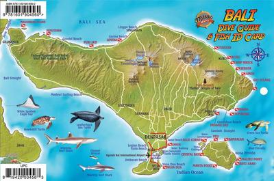 Bali Indonesia Dive Map & Reef Creatures Guide Franko Maps Waterproof Fish Card