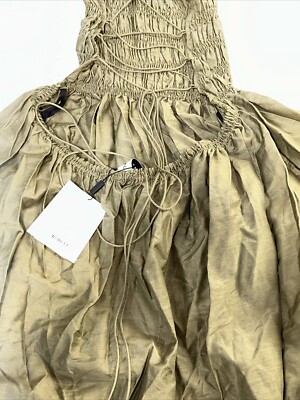 matteau shirred lace up dress Matteau Shirred Lace Up Dress