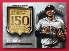 2019 Topps Update Carlos Correa Commemorative Medallion 150th Anniversary #AMMCC