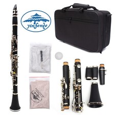 Professional Clarinet Bb Key 17 key Ebonite Clarinet Nickel Plated Yinfente
