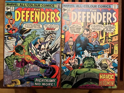 THE DEFENDERS #31 & 33 - 1976 - 1st LUDBERDITES APPEARANCE! - PENCE!