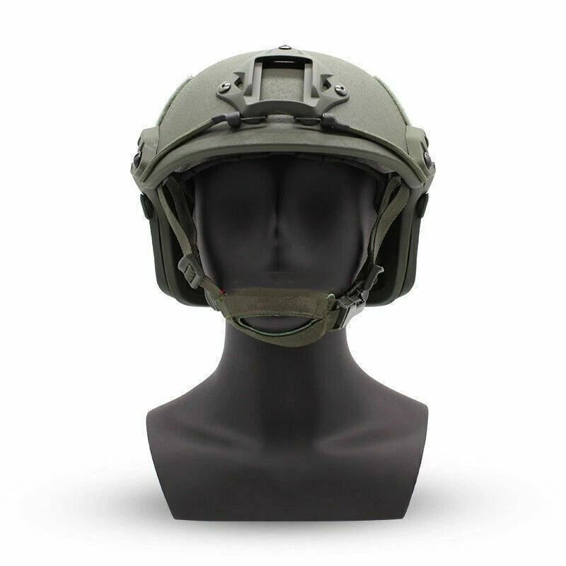 FAST Tactical Helmet NIJ IIIA Ballistic UHMW-PE Bulletproof Khaki/BK/Green S/M/L - Image 2 of 4