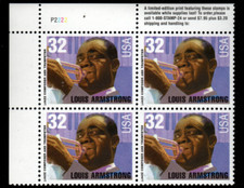 ALLYS STAMPS US Plate Block Scott #2982 32c Louis Armstrong [4] MNH F/VF [STK]