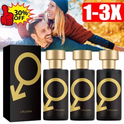 Aphrodisiac Golden Pheromone Perfume Cologne Spray For Men Attract