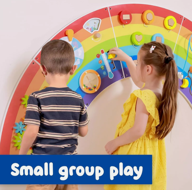 Kids Rainbow Activity Wall, Montessori Child/Toddler Busy Board, Age