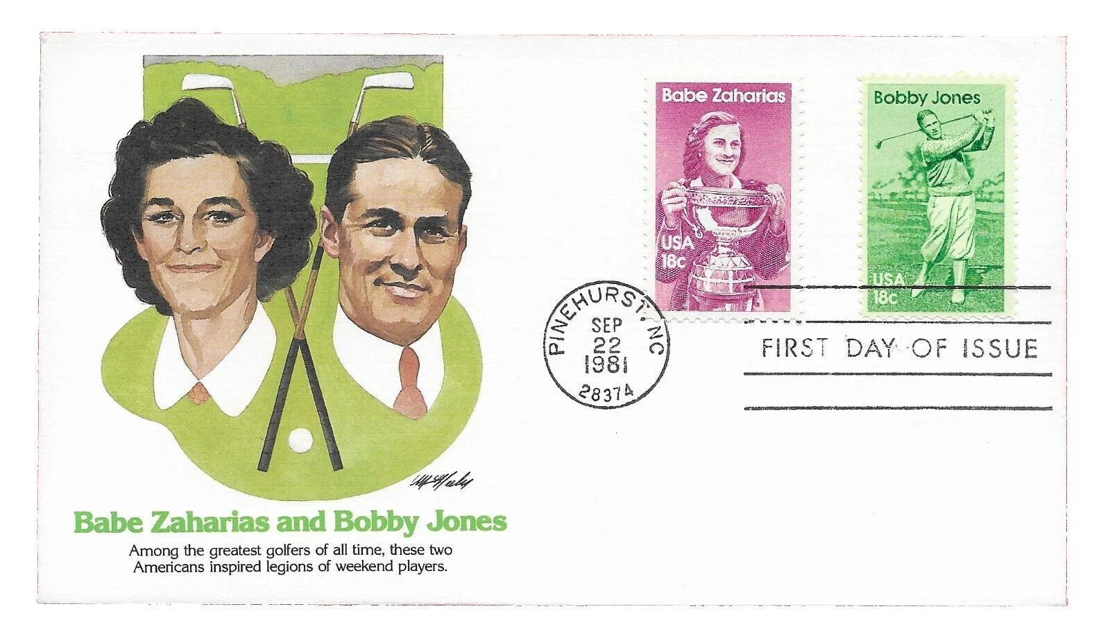 Golf Used United States Stamps