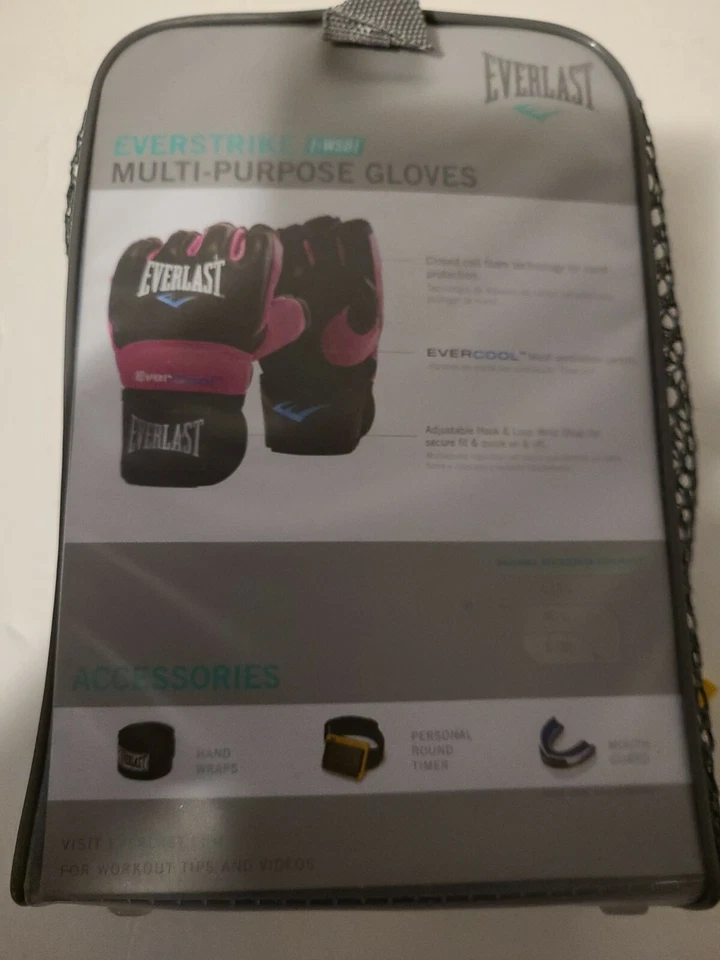Женские тренировочные перчатки Everlast Everstrike черные/розовые (M/L) - Изображение 2 из 4