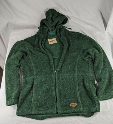 green fuzzy jacket