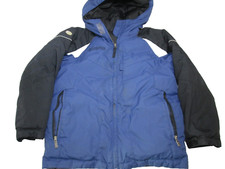 Columbia Youth Unisex Size 8 Puffer Jacket Blue Hooded Outerwear