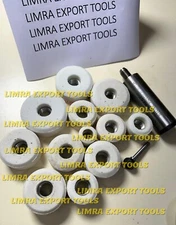 Valve Seat Grinding Stones Set Of 12 Pcs with B&D Holder 9/16'' white + drive