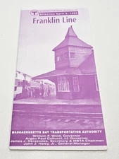 C. 1995 4/3/95 MBTA Commuter Rail Franklin Line Passenger Timetable Boston Area