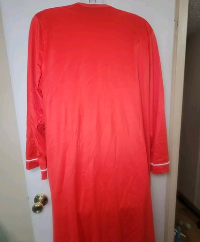 Vintage JC Penney Night Gown Robe 2 Piece Set Women's Medium 70's Red - Picture 14 of 17