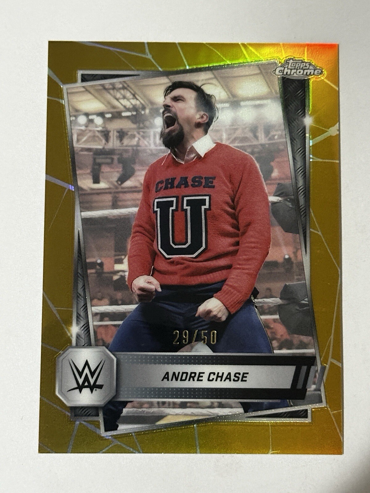 2025 Topps Chrome WWE Gold Refractor /50 Andre Chase