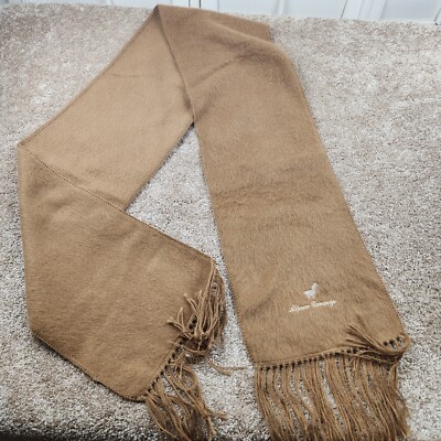 Alpaca Camargo Unisex Brown Fringe Scarf Shawl Alpaca Blend Length 68 inch Core