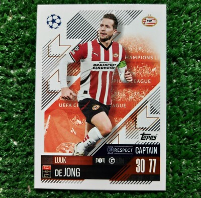 TOPPS MATCH ATTAX CHAMPIONS LEAGUE 2024/25 PSV CARD N°261 DE JONG 2025  