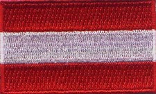 5 Pcs Austria Flag Embroidered Patches 2.5"x1.5"  iron-on