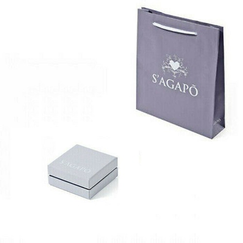 Sagapo Bracciale e Anello Solitario CUORE Viola Regolabile S'agapo SDZ125 SDZ68 - Foto 8 di 8