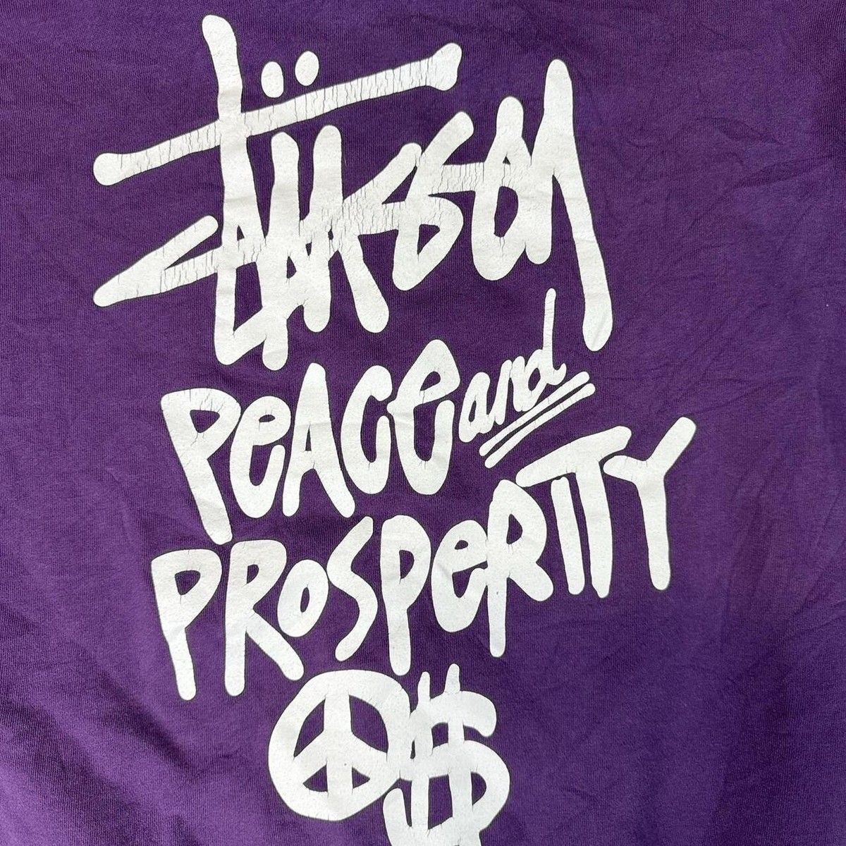 Rare Y2K '07 Vintage Stussy Peace And Prosperity Purple Rare Y2K '07 Vintage Stussy Peace And Prosperity Purple