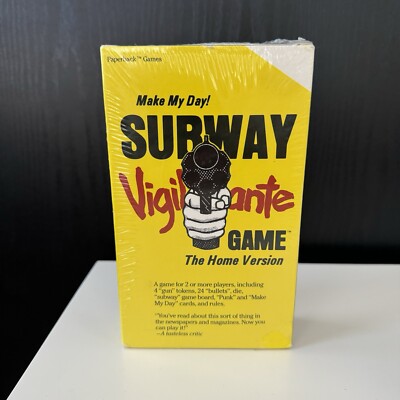 NEW  Subway Vigilante Game - The Home Version - Make My Day! - Paperback - 1985