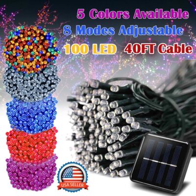Solar Fairy String Lights Garden Garden Home Party Christmas Holiday Decoration