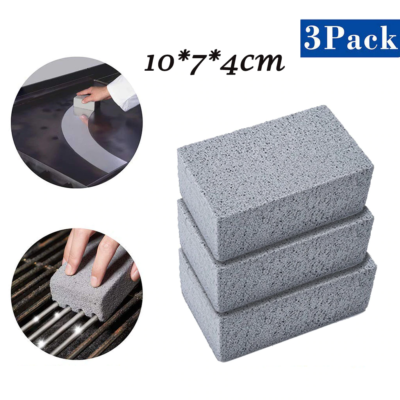 #ad #ad 3PCS BBQ Cleaning Stone Non Slip Handheld Odorless Grill Ecological Clean Brick $13.99
