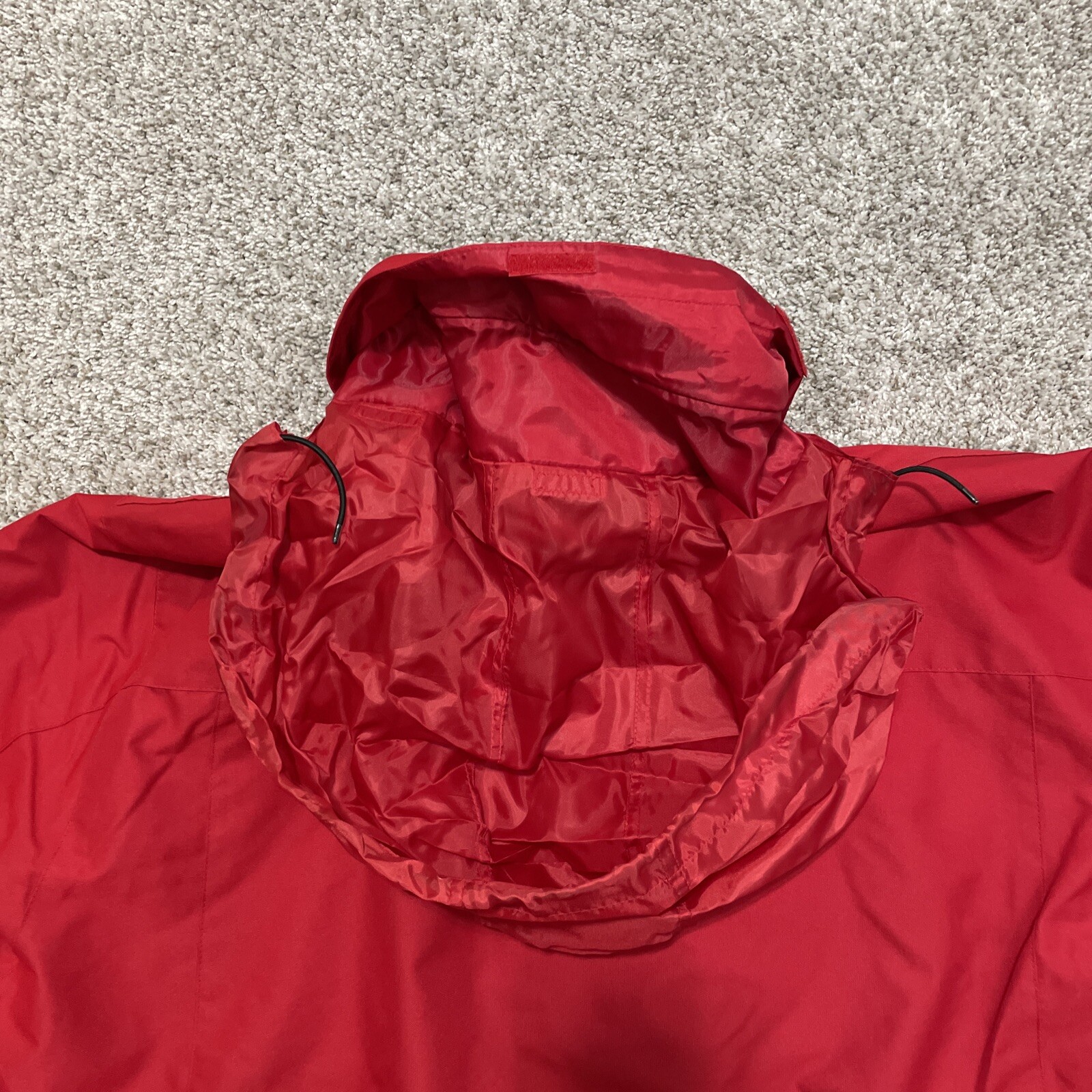 Port Authority Jacket Mens 4XL Red Coat Full Zip Packable Hood Pockets Outdoors