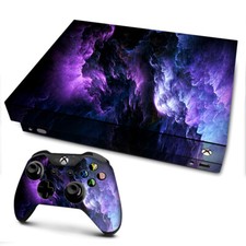 Xbox One X Console Skins Decal Wrap ONLY purple storm clouds
