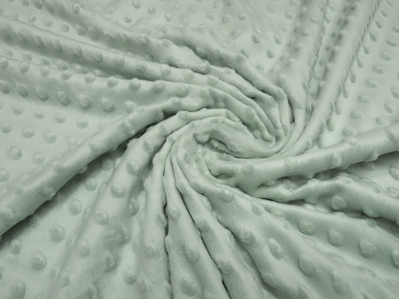 Stoff Flausch Kuschel Fleece Minky mit 3D Bubbels mint grün Kinderstoff