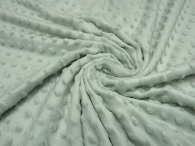 Stoff Flausch Kuschel Fleece Minky mit 3D Bubbels mint grün Kinderstoff
