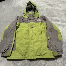 The North Face Boys L Green Hyvent Hooded Full Zip Long Sleeve Winter Jacket