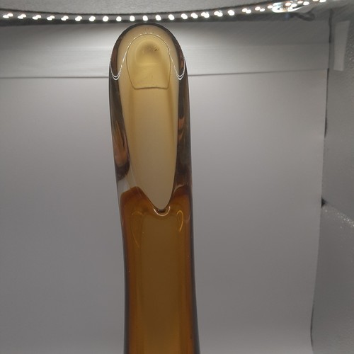 Root Beer Color Sommerso Swung/Stretched Glass Vase - Picture 2 of 6