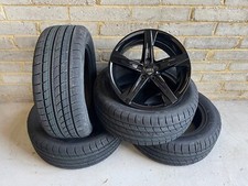 Audi Q5 18" Genuine Gloss Black 5 Arm Star Alloy Wheels & New Winter Tyres