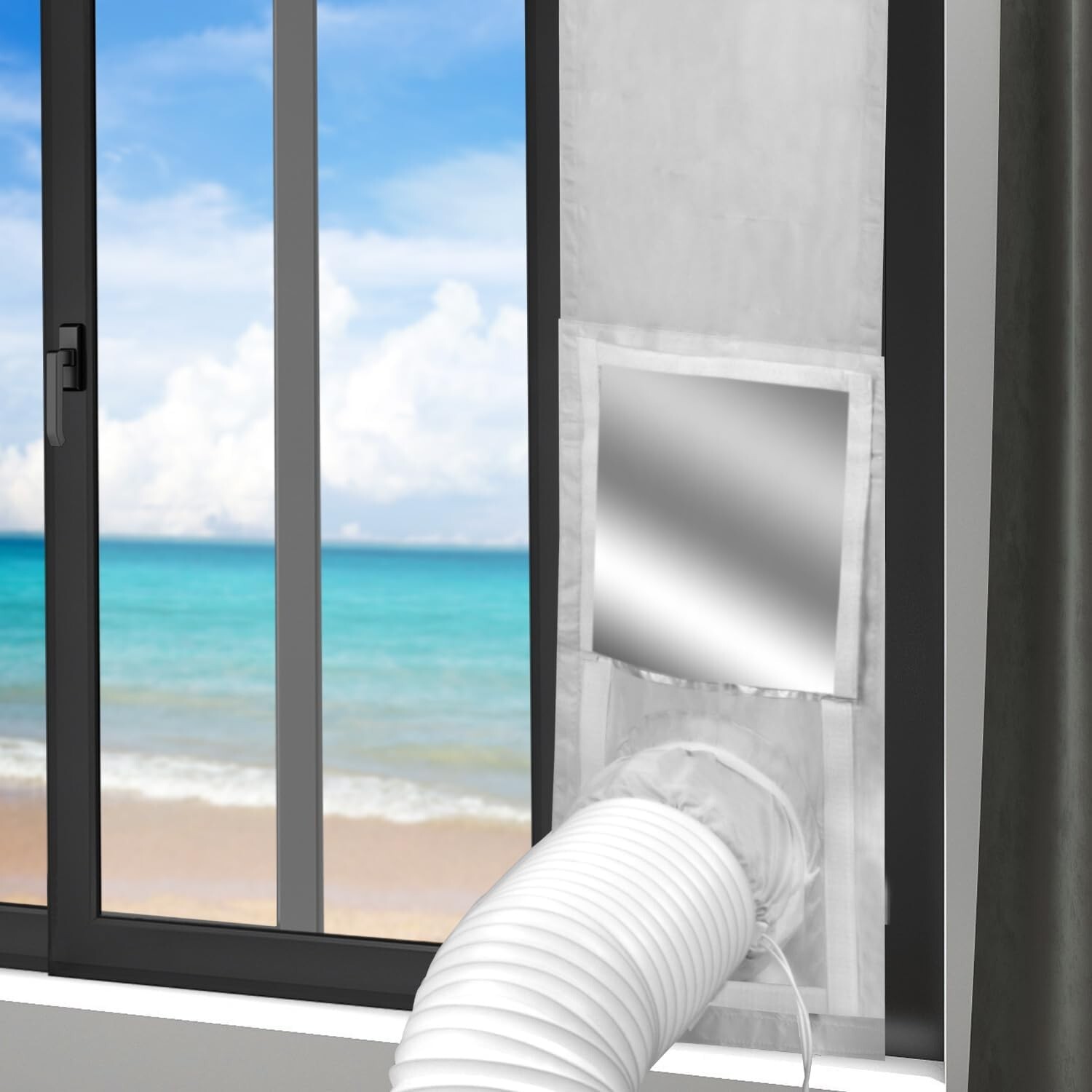 Portable Air Conditioner Window Vent Kit, Universal Sliding Window Seal Kit for