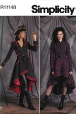 Uncut Simplicity S9086/R11148 Misses' Steampunk Costume Coats Discontinued